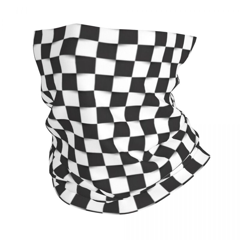 Ska Sillitoe Tartan Balaclava, Bandana xadrez preto e branco, capa do pescoço, lenço mágico Houndstooth, Merch
