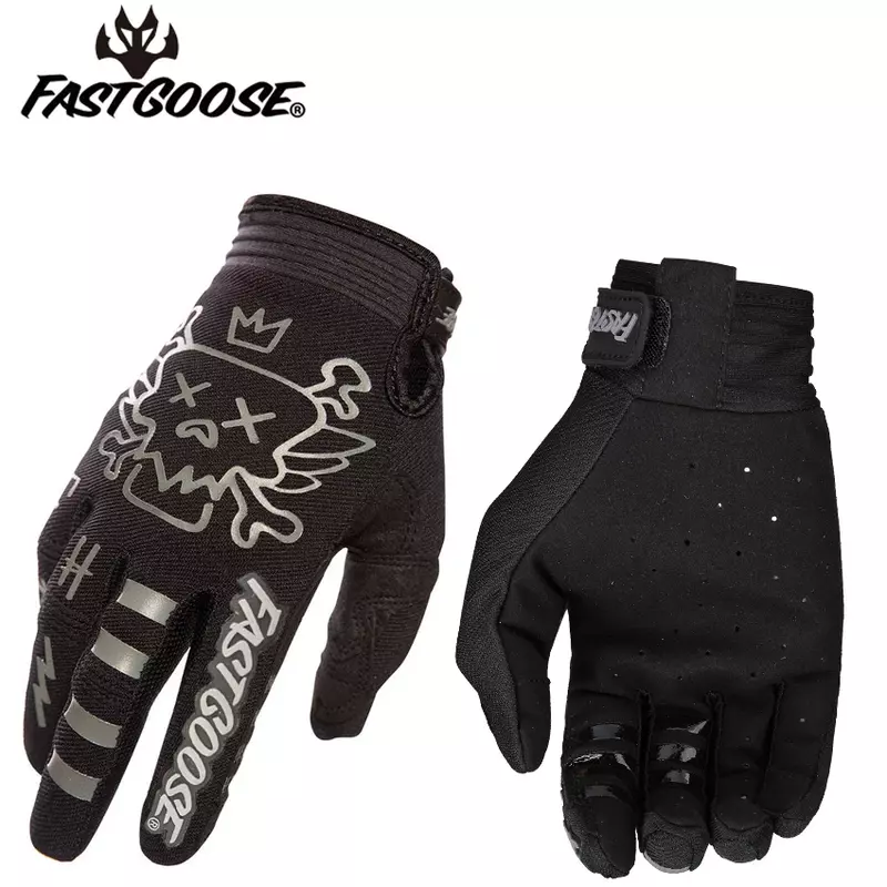 FASTGOOSE-Guantes de moto todoterreno con dedos largos, antideslizantes, para bicicleta de montaña y deportes al aire libre, novedad