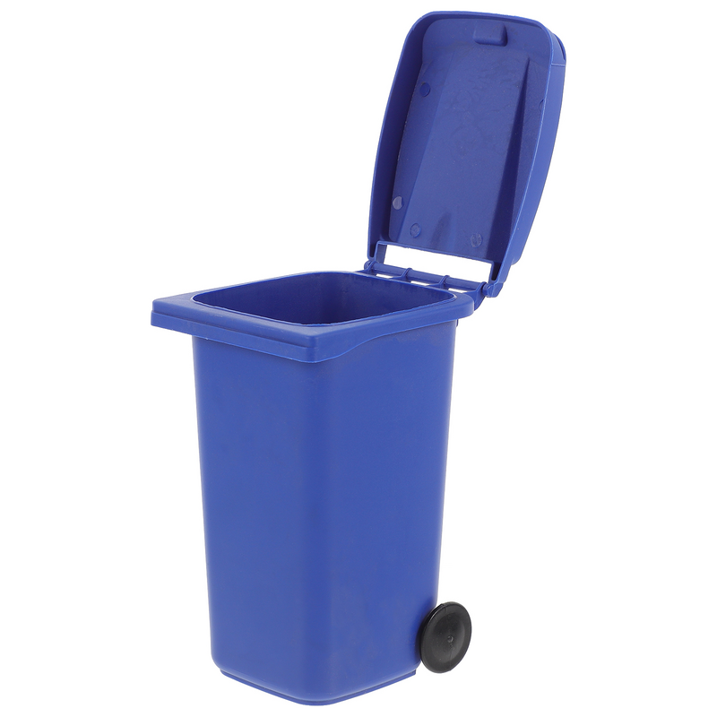 Cubo de basura con tapa para escritorio, soporte para bolígrafo, Mini contenedor de basura para el hogar, almacenamiento de desechos
