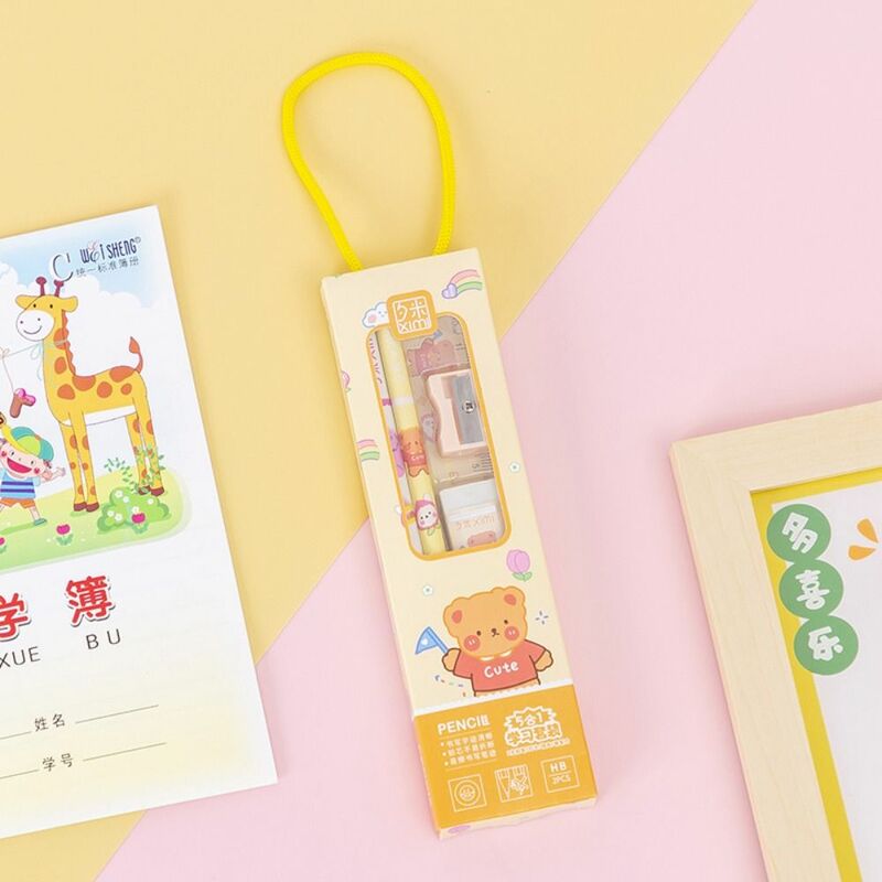 Portable Stationery Set para Kindergarten School, Start Prize, Gift Box, Birthday Gift, estudante, crianças, novo, 5pcs por conjunto