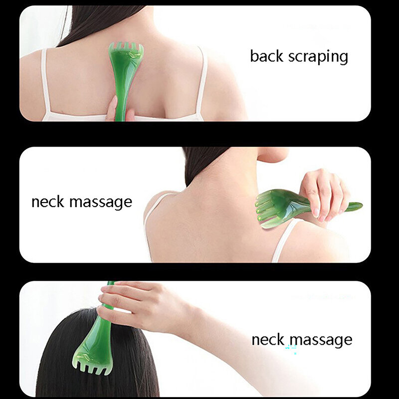 Massageador de cabeça de cinco garras, couro cabeludo Gua Sha para massagem corporal, pescoço e pernas, raspagem, massagem visagem