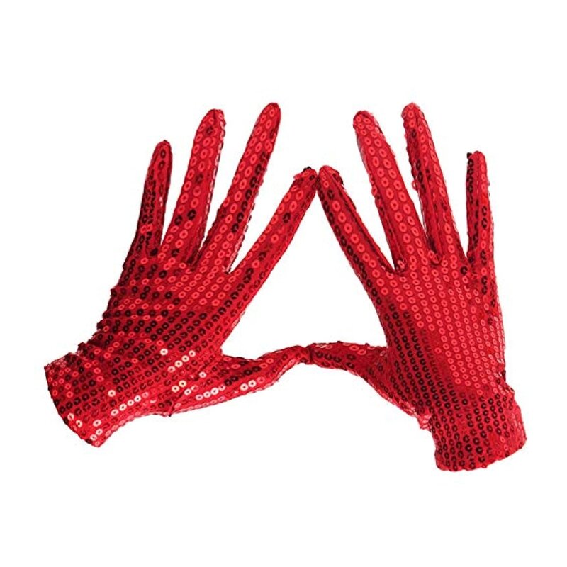 Sequin Short Gloves Male Female Blingbling Embroidery Women Gloves Short Evening Touchscreen Gloves Bright Multi Color