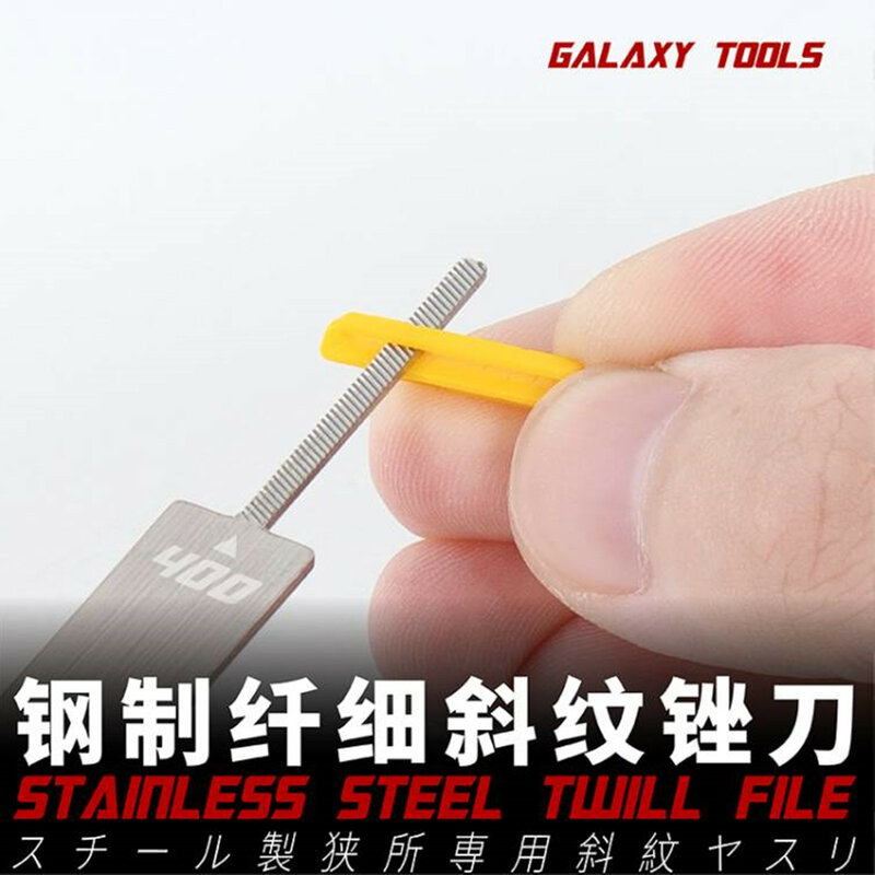 GALAXY Tools-Lima de sarga de acero inoxidable T05F05, herramientas de construcción de modelos de ensamblaje de 1mm de espesor para fabricación de Gundam, bricolaje