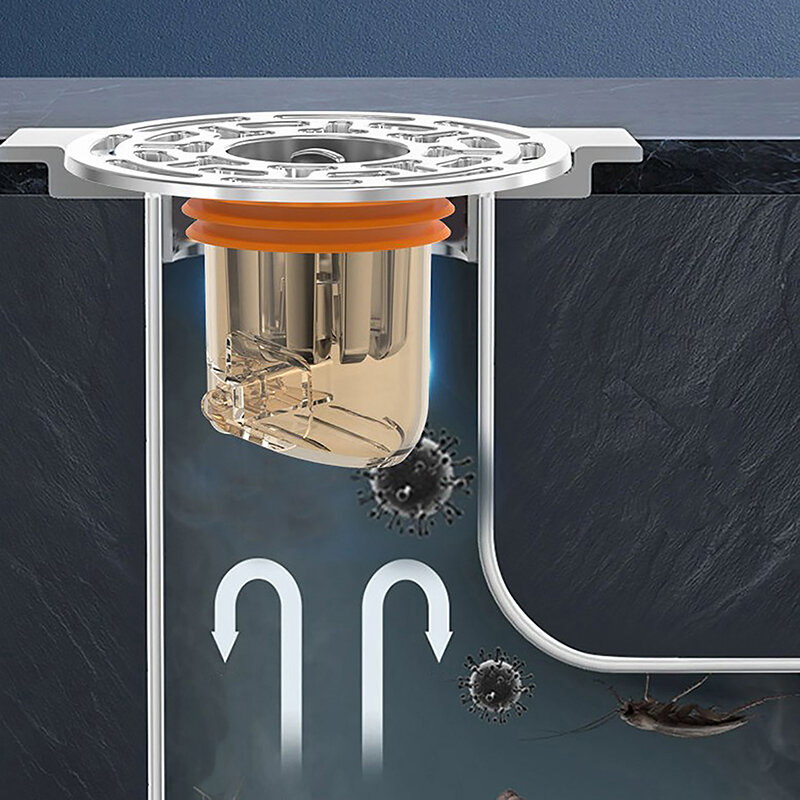 ท่อระบายน้ำแม่เหล็กที่ปิดเองมีกลิ่นและกันแมลงสำหรับใช้ในห้องน้ำ