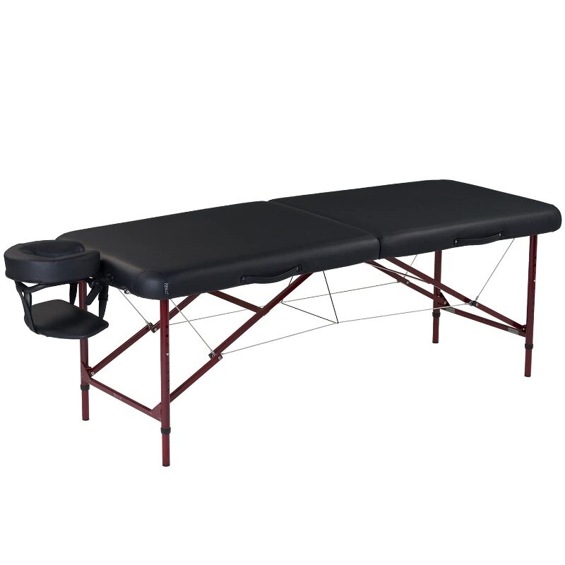 Zephyr-حزمة طاولة تدليك محمولة خفيفة الوزن ، طاولة وشم ، سرير سبا ، أسود ، مارون