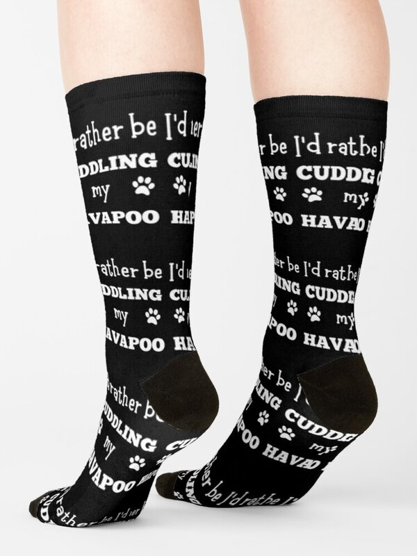 I'd rather be cuddling my Havapoo Socks Christmas Stocking Men Fashion