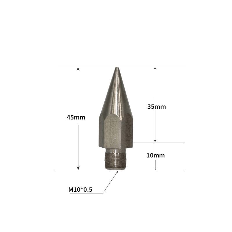 Tiang prisma 1/4 "benang perempuan 40mm 45mm, aksesori detektor untuk penggantian batang Mini baru kualitas tinggi