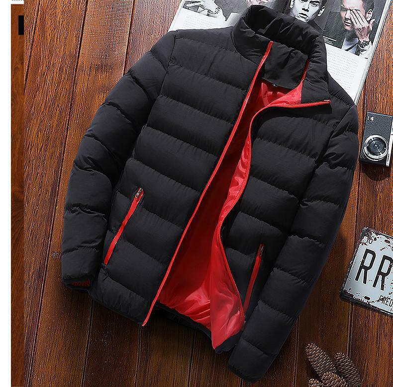 男性用の快適なパッド入りジャケット,防風,暖かい服,大きいサイズS-5XL,秋冬