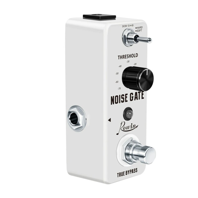 Guitarra elétrica Noise Gate Pedal, Noise Killer, efeitos de supressão do ruído, duro, macio, 2 modos