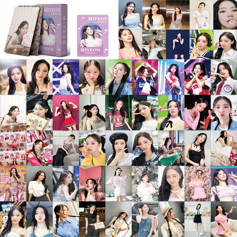 55 buah/set Kpop (G) kartu pos foto favorit penggemar, hadiah kartu pos Foto bergambar Album MIYEON (G)I-DLE