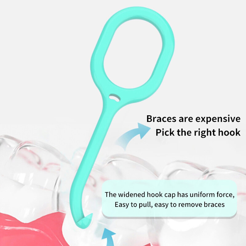 1 pz strumento di rimozione dell'allineatore ortodontico bretelle estrattore belle bretelle rimovibili invisibili cura orale trasparente rimuovere il gancio di plastica