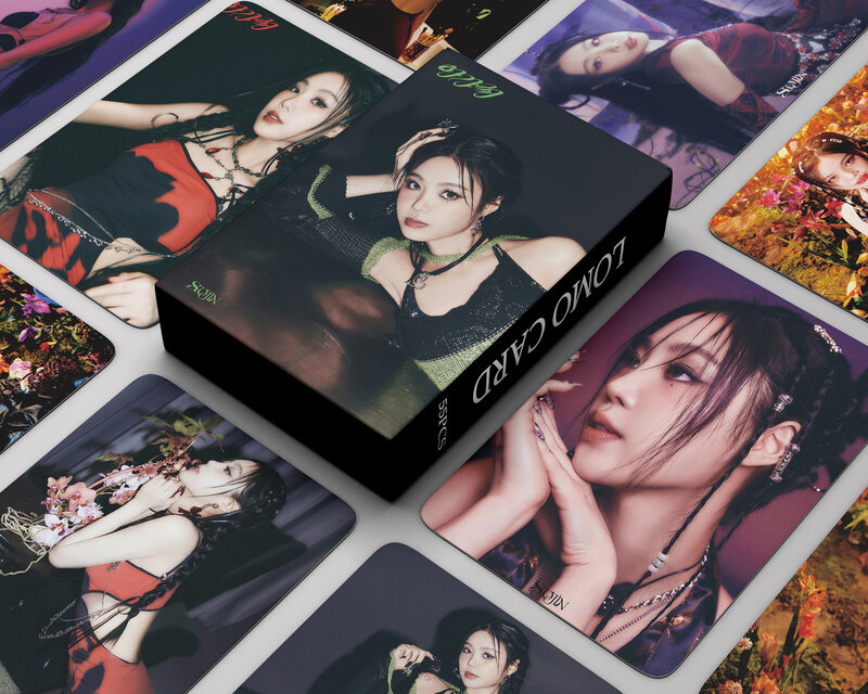 55pcs/set Kpop New SOOJIN New Photo Album AGASSY GIDLE Club Attention New Lomo Cards Jeans High Quality HD Jeans Photocards