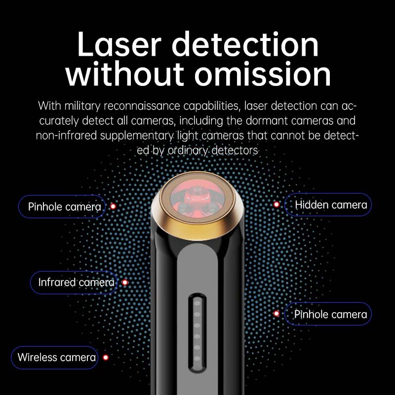 Anti Spy Camera Detector Pen T13 Hidden Cam Scanner Eavesdropping Privacy Security Device GPS Radio Frequency RF Signal Finder