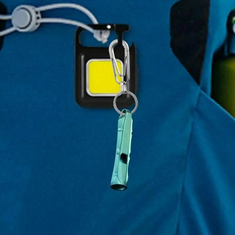 Fischietto di sopravvivenza in titanio piccola collana portatile fischietto di sicurezza di sopravvivenza fischietti di sicurezza all'aperto segnale di campeggio