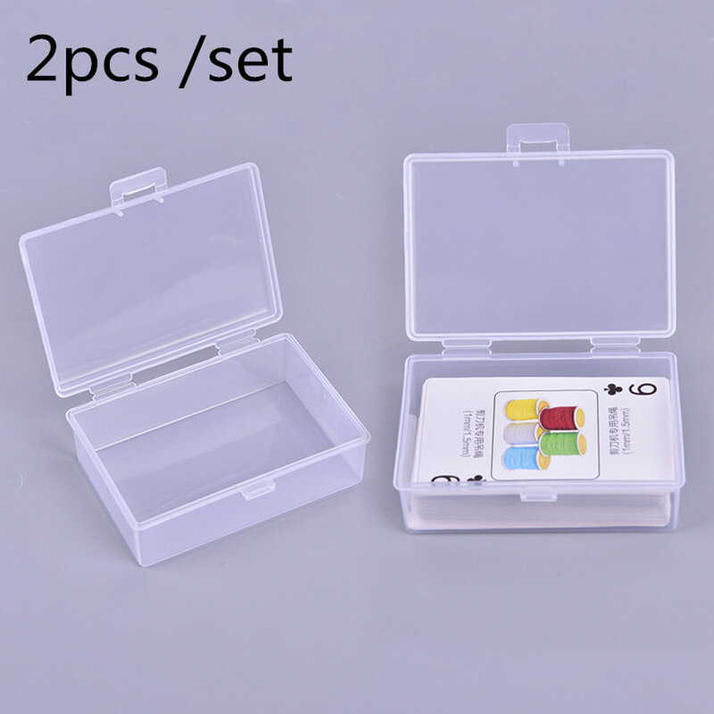 Защитная коробка прозрачная, 2 шт., для планшетов, пластиковые коробки, контейнер для игральных карт, пластиковая емкость для хранения