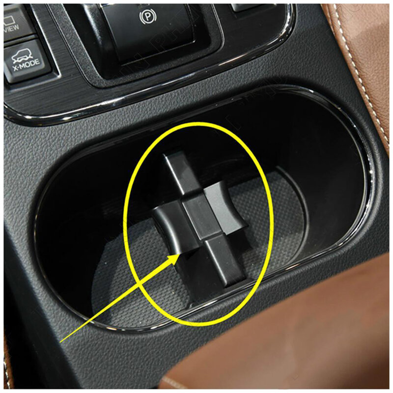 Black Console Cup Holder Insert Divider Limiter Fit for Subaru Forester 2014 2015 2016-2018 Legacy Outback 2010-2014 92118-AJ00B
