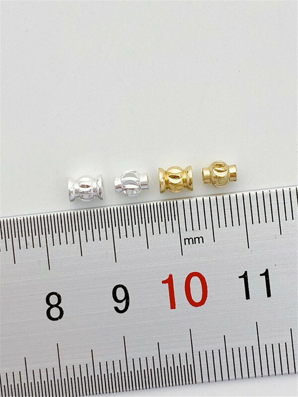 14 Karat Gold eingelegte diagonale Laterne Eimer Perlen durch lose Perlen getrennt hand gefertigte DIY Armband Halskette Ohrschmuck Zubehör