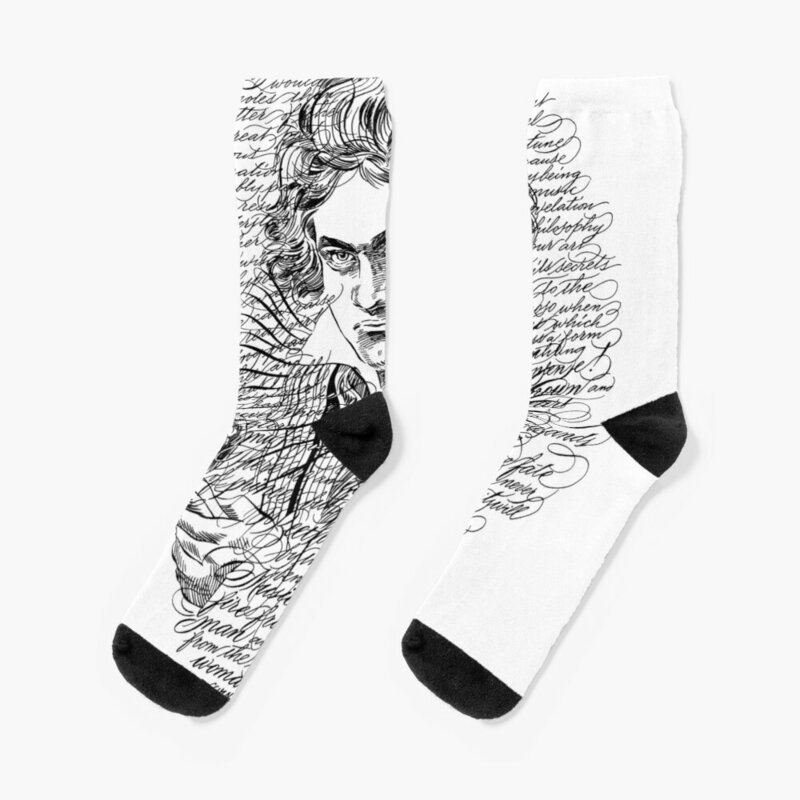Beethoven – chaussettes de sport et loisirs en bambou pour hommes