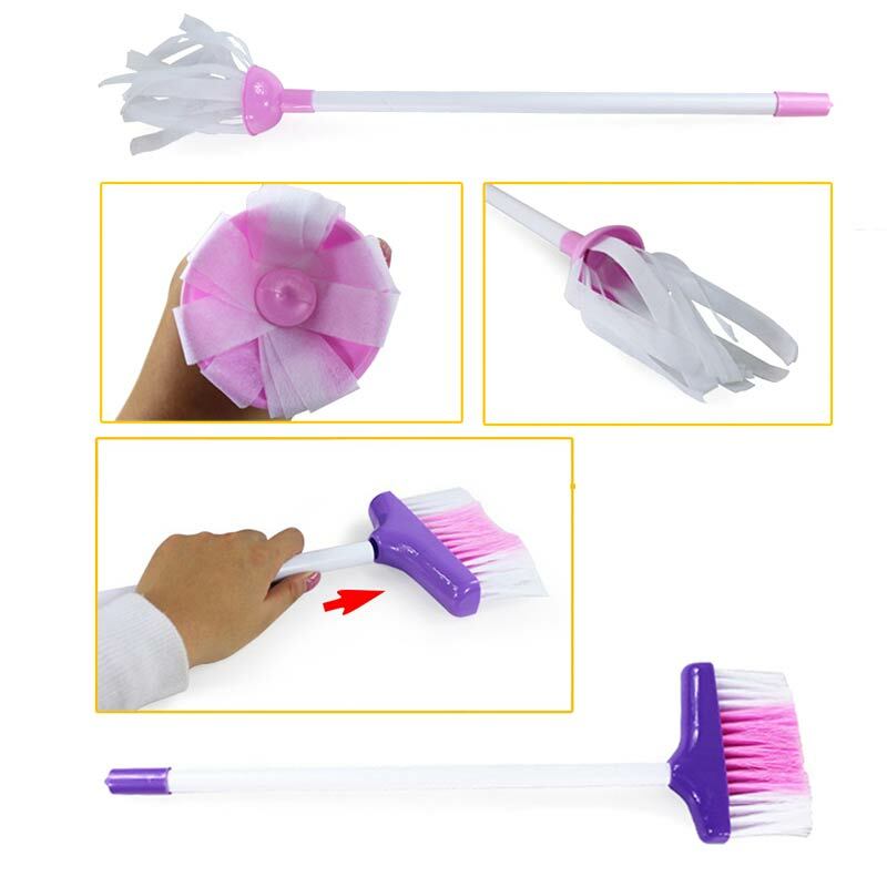 1 Set Kids Children Role Play Toy Simulation Cleaning Kit Multi-functional Safety Plastic