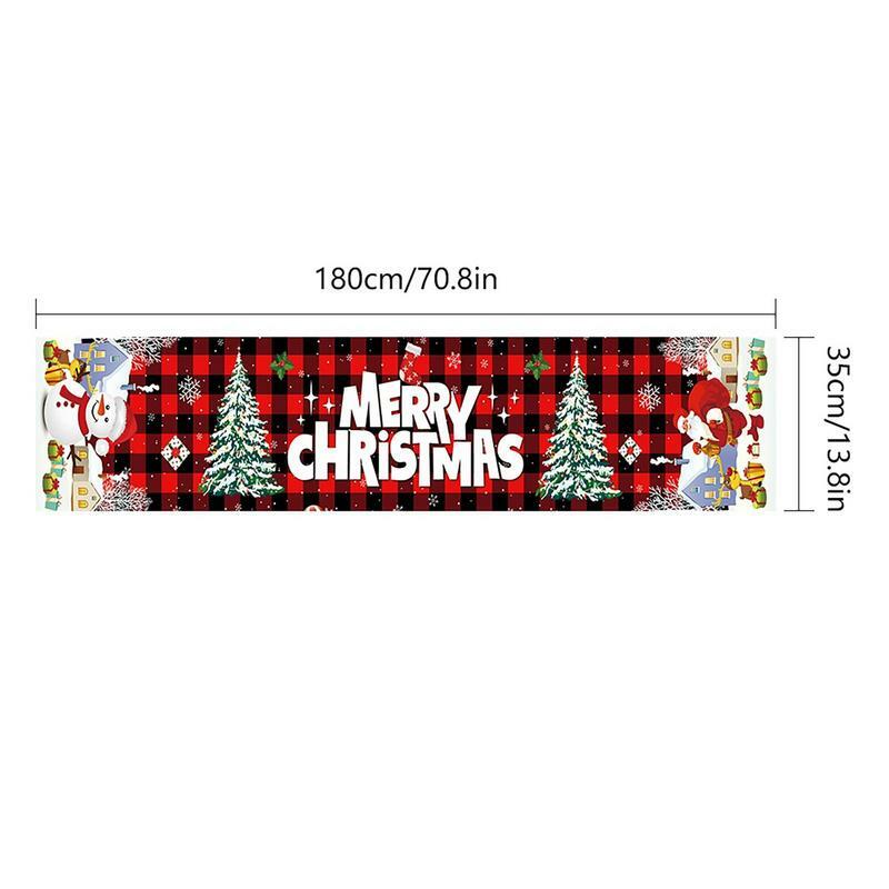 Merry Christmas Table Runner Linen Table Runners Holiday Party Decor Reusable Dining Table Runenrs Wedding Christmas Decorations