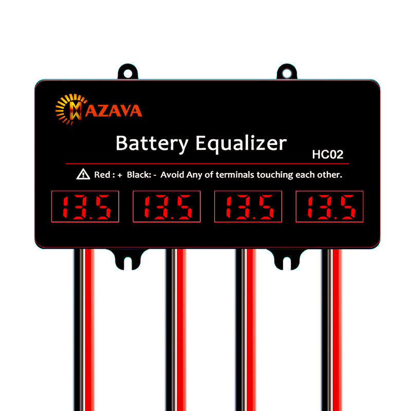 Mazava HC02 LED Display Battery Equalizer for 4 x 12V Batteries Balancer 4S Active Voltage Lead Acid  Li li-ion LiFePO4 Battery
