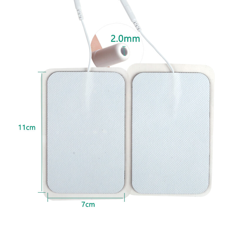 Almohadillas de electrodos autoadhesivas de 10 piezas, parche reutilizable para electrodos estimuladores musculares, estimulador muscular Digital, Gel adhesivo de masaje