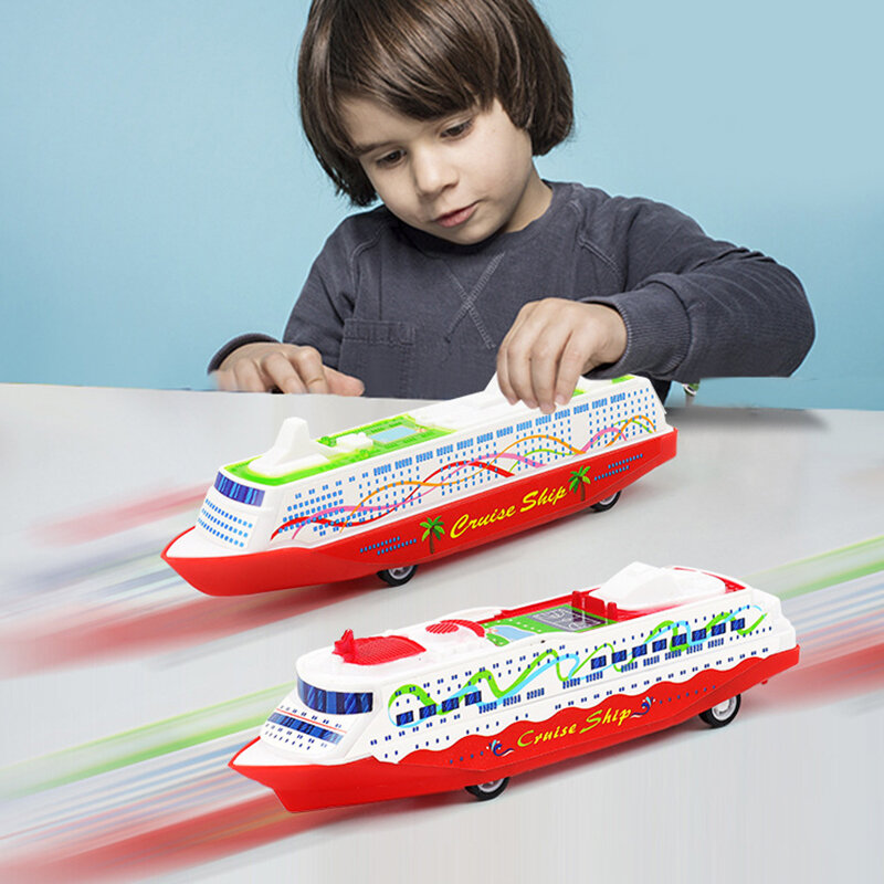 어린이용 크루즈 보트 선박 모델 컬렉션, 풀백 슬라이딩 증기선 글라이딩 장난감 선물, 어린이 게임 노벨티 개그 장난감, 1 개