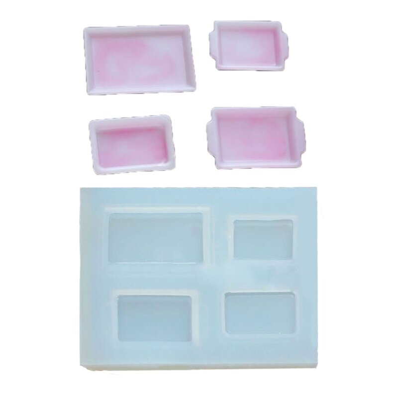Resin Casting Molds Rectangular Silicone Resin Moulds Small Tray Molds Silicone Material for DIY Epoxy Resin Casting