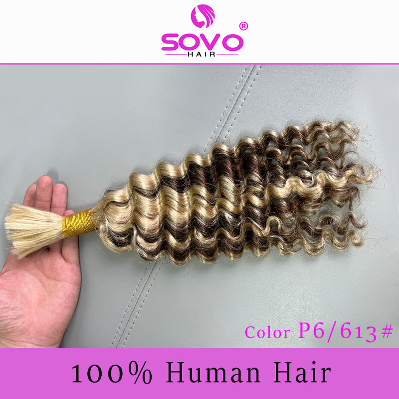 Głęboka fala ludzkich włosów luzem do oplatania nie wątek nieprzetworzone 100 naturalne dopinki włosów szydełkowe warkocze brazylijski luźne głębokie kręcone