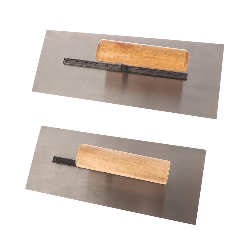 Tablero de enyesado con mango de madera, herramienta de acabado de paleta de hormigón, accesorio de acabado de hormigón, herramienta de enyesado profesional, 1 unidad