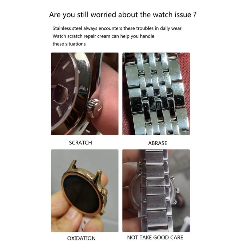 Horloge Scratch Repair Cream Metal Watch Polish Sieraden Polijstcrème Metaal Polijstcrème Perfect Voor Armband Horloge