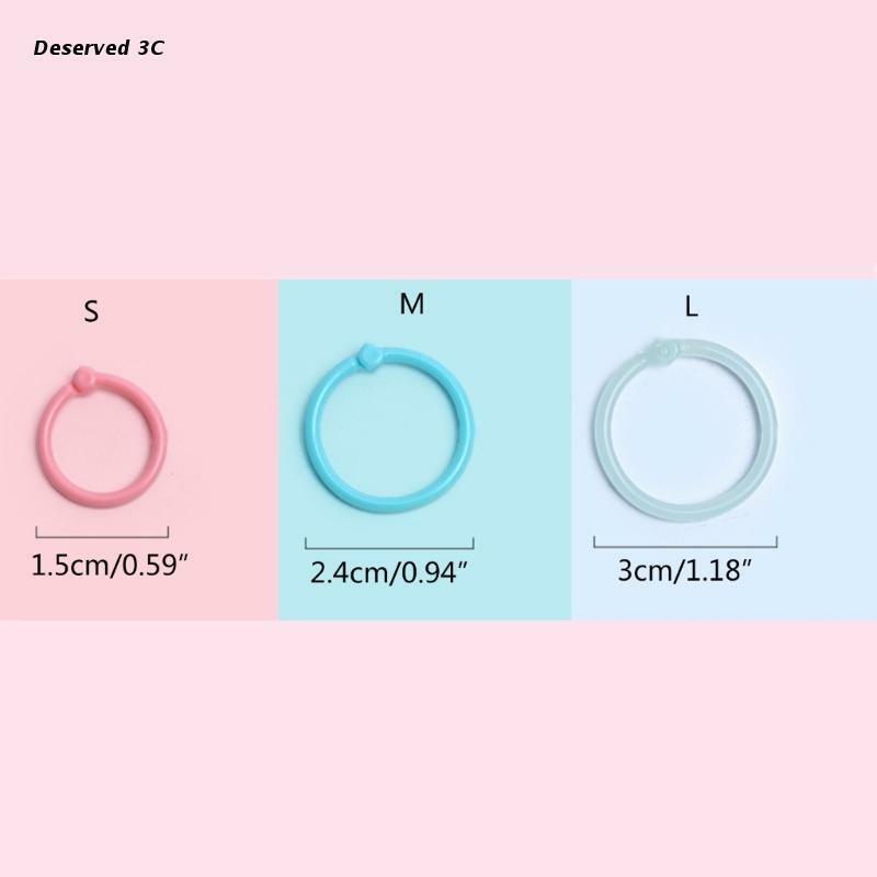 Lose Blatt Ringe Multi-Farbe Binder Ringe Flexible Buch Ringe für Sammelalbum