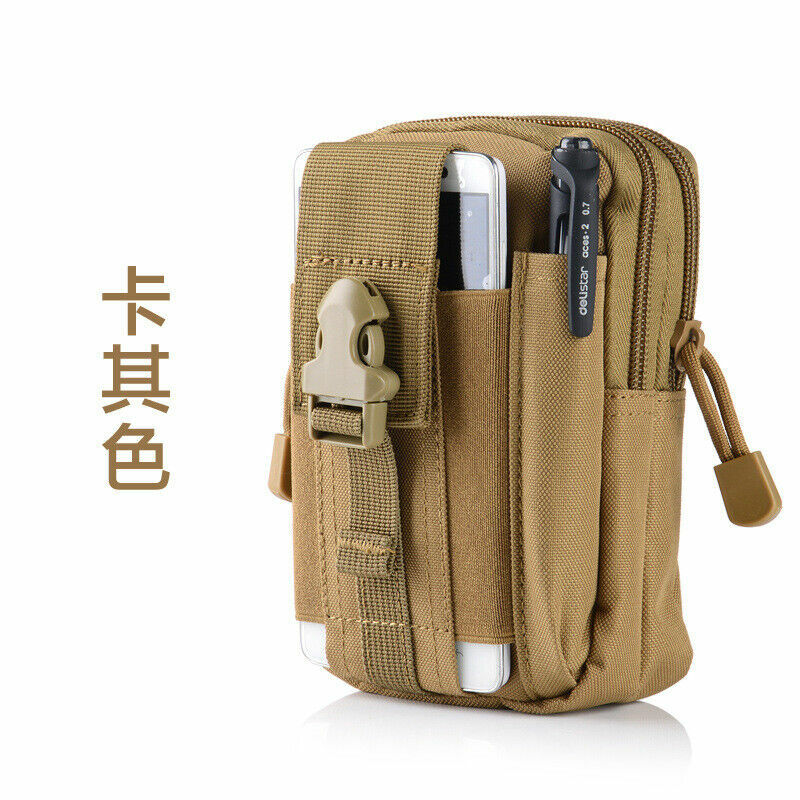 Men Tactical Molle Pouch Belt Waist Pack Bag Military Waist Pack Running Pouch Portable Multi-function Leggings Bag Sports