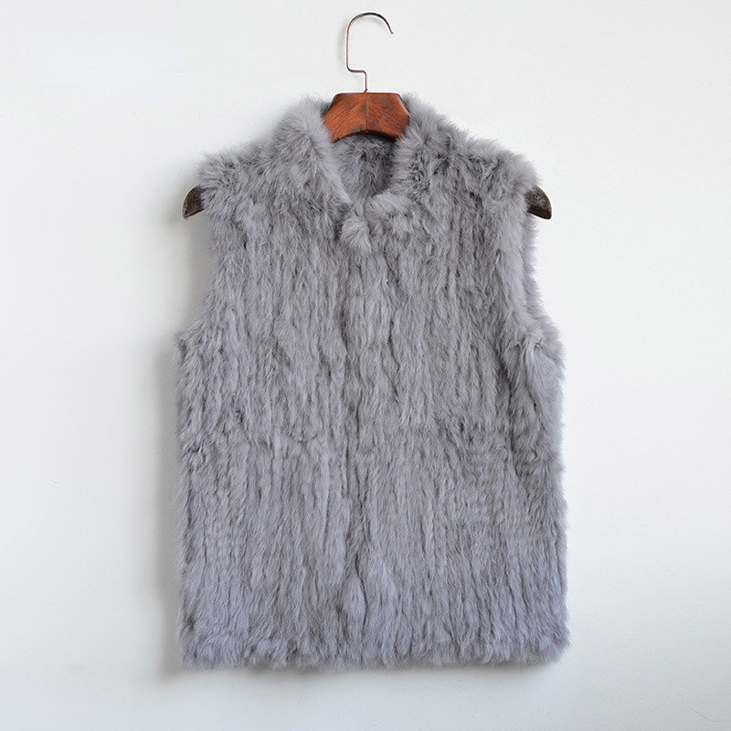 Vt802-女性用ウサギの毛皮のベスト,16色,本物のウサギの毛皮のジャケット,暖かい,春と冬用,黒とベージュ