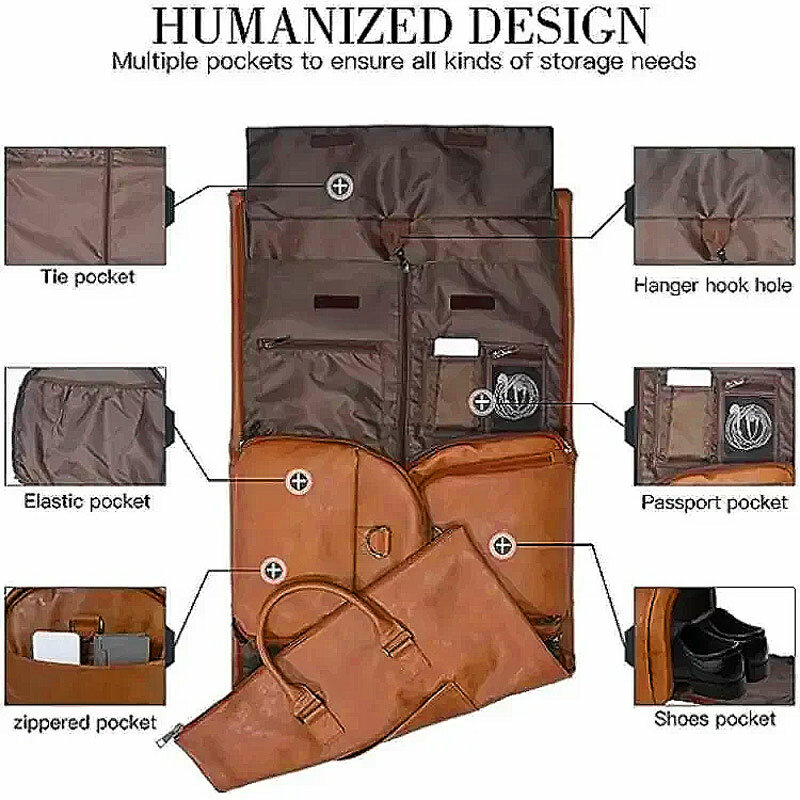 Versatile borsa porta abiti da lavoro-borsone convertibile per uomo e donna, borsa da palestra all'aperto e bagaglio da viaggio durante la notte