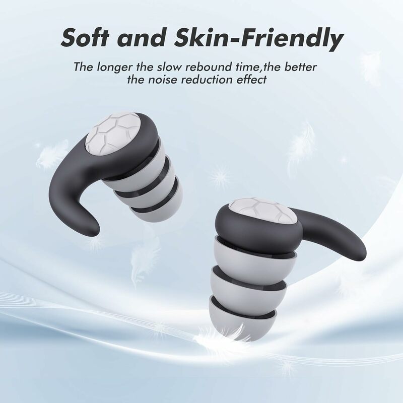 3Pcs/lotsReusable Silicone Comfortable with Noise Cancelling  Swimming Ear Plugs Protect the Ears of Floats Ear Protection Plugs