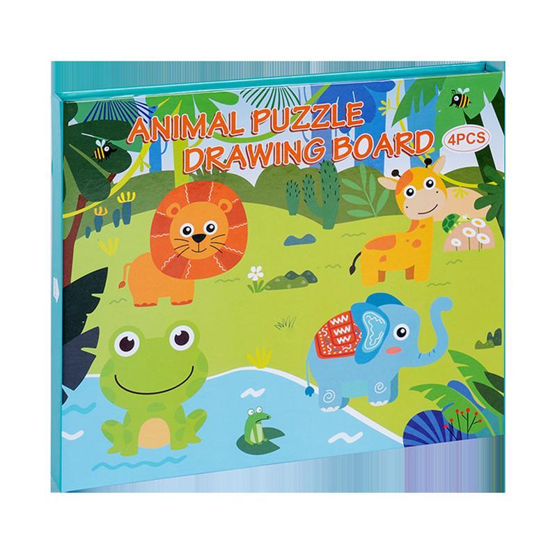 Holz puzzles für Kleinkinder 1-3 3d Tier/Verkehr Puzzle Board Montessori Stamm pädagogische Vorschule Spielzeug Geschenke für Farbe &