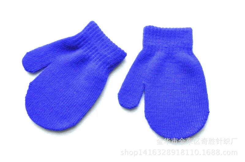 1-4 anni guanti invernali lavorati a maglia per neonati e bambine guanti con dita intere in corda calda per bambini bambini piccoli