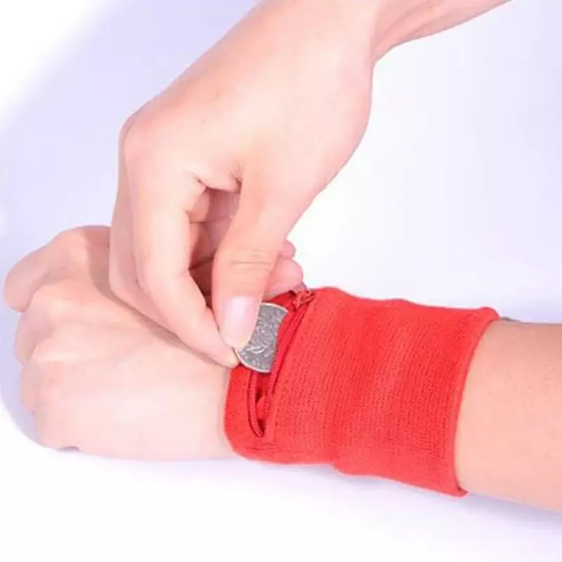 Zipper Wrist Wallet Pouch Running Sports Arm Band Bag for MP3 Key Card Storage Bag Case Badminton Basketball Wristband Sweatband