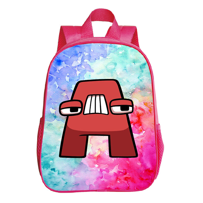 Tas punggung motif abjad Lore tas punggung anak lucu merah muda tas buku taman kanak-kanak ransel kualitas tinggi untuk anak perempuan tas sekolah kartun hadiah