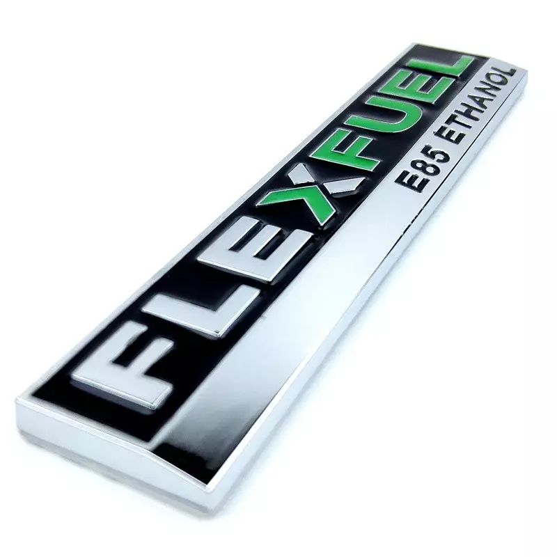 FLEX FUEL E85 ETHANOL Stiker Mobil untuk Kendaraan Energi Bersih Logam Auto Body Truck FLEXFUEL Decal 3D Aksesori Lencana Lambang