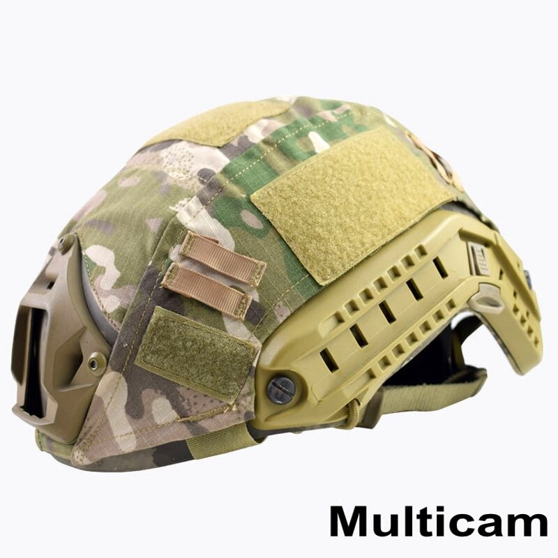 Camo helm cepat taktis, perlengkapan pelindung helm Paintball kain, penutup helm Airsoft militer