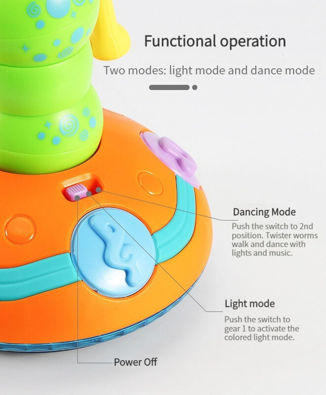 Веселая музыкальная искусственная Интерактивная Поющая твист червь детская искусственная музыка гусеница выдувает саксофон детская игрушка для младенцев