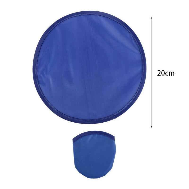 Collapsible Solid Color for Outdoor Nylon with Pocket Round Folding Fans Circular Fan Child Toy Flying Disk