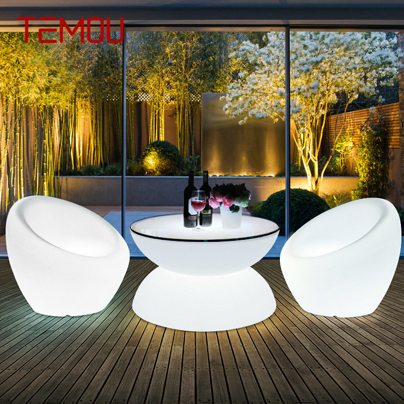 TEMOU  Modern Atmosphere Lamp Led Creative Luminescence Coffee Table USB Light Remote Control Decor Bar Furniture