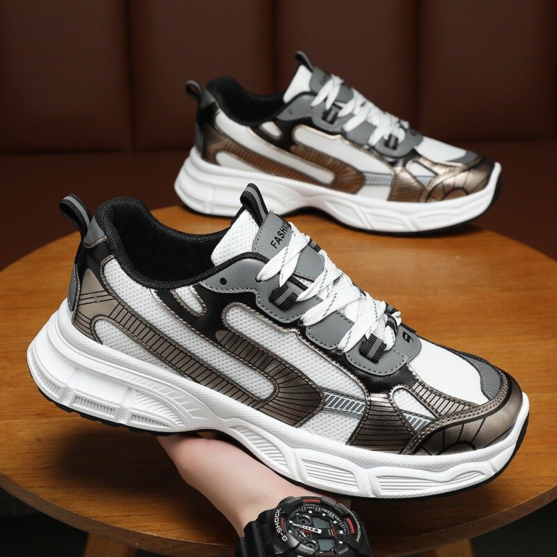 Zapatillas de tenis transpirables para hombre, zapatos deportivos para correr de marca de diseñador, amortiguación al aire libre, resistentes al desgaste, para caminar
