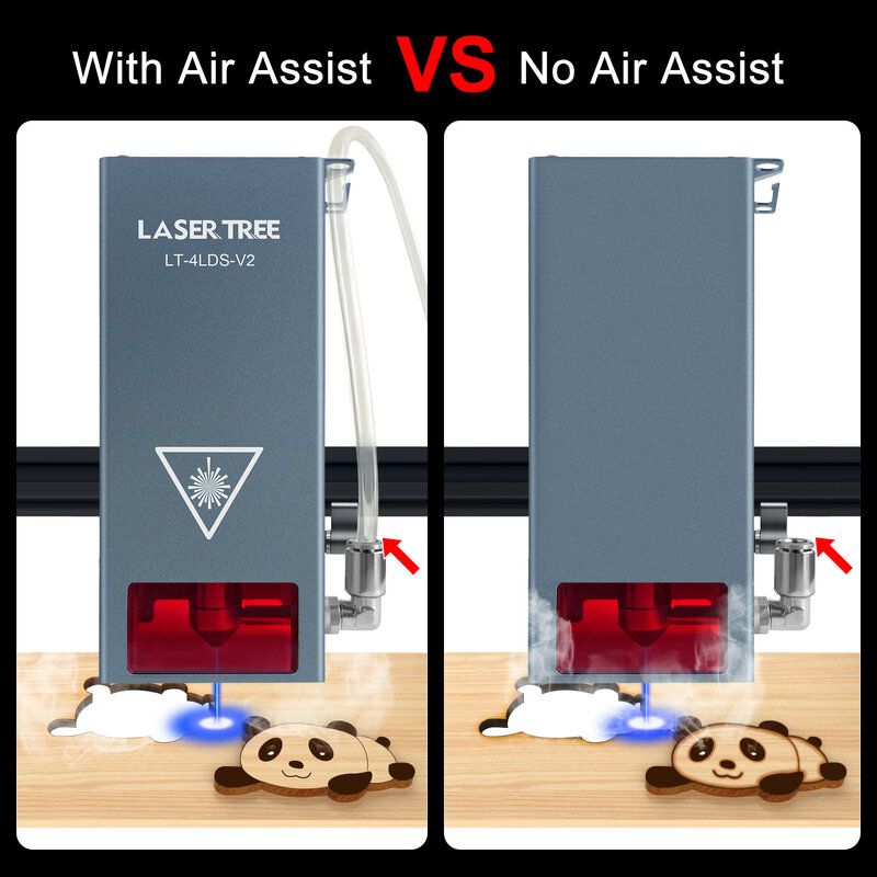 LASER TREE V2 20W testa Laser di potenza ottica con Air Assist modulo luce blu TTL per strumenti di incisione del legno di taglio Laser fai da te