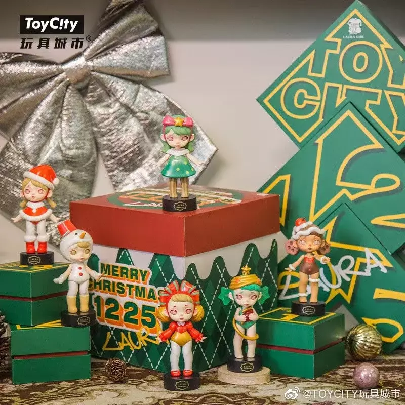 Caja Ciega de la serie de edición limitada de Navidad, muñeco de hadas Kawaii, Caja Ciega, juguetes de decoración de escritorio, modelo de regalo para niños