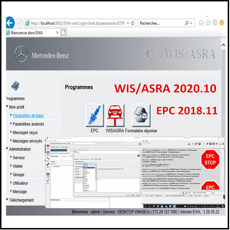Nieuwe 2020.10 Mb Wis/Asra Epc Workshop Service Reparatie Handleiding En Onderdelen Catalogus Op Afstand Downloaden Installatie En Activering Wis/Epc