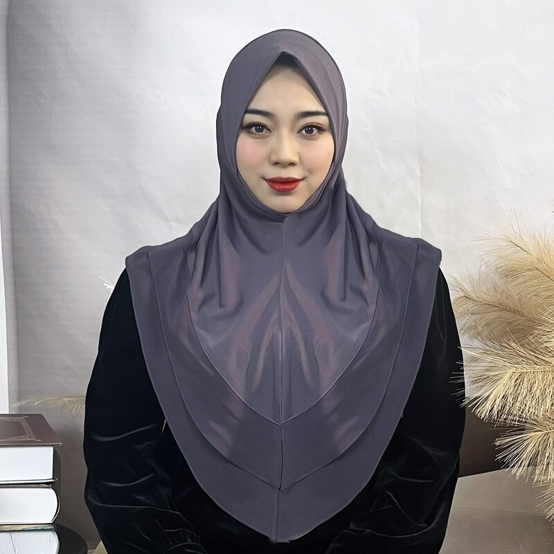 Turban de Sauna Malaisien pour Femme Musulmane, Hijab Instantané à la Mode, Bandeau, Foulard, 1 Pièce